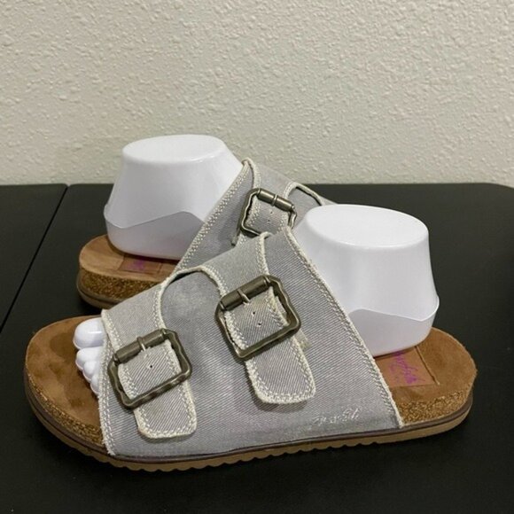 Blowfish Malibu Boho Strap Sandals Denim Beach Shabby Chic Casual Minimalist - Picture 1 of 6